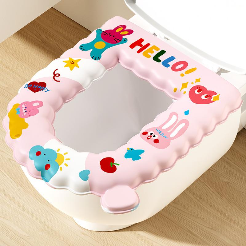 马桶垫家用四季通用带盖坐便套马桶圈防水马桶套马桶坐垫图案加厚