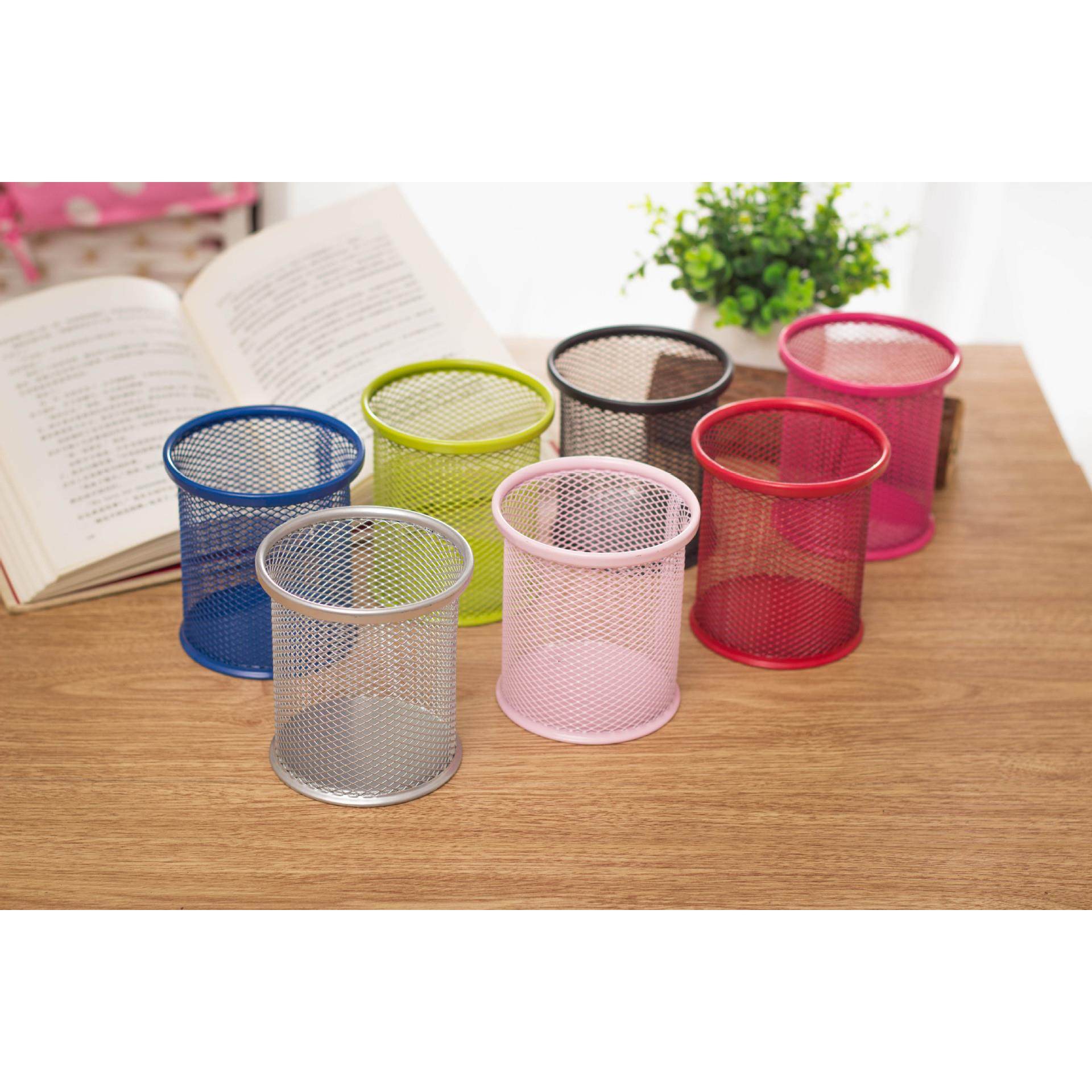 圆形方形铁丝网金属笔筒 办公耐用型笔筒 创意优质笔筒厂家直销