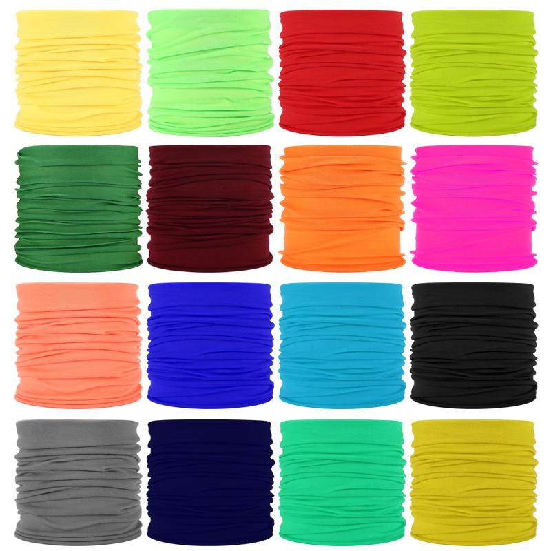 户外无缝纯色百变魔术头巾男女自行车骑行面罩脖套防风防晒围脖夏