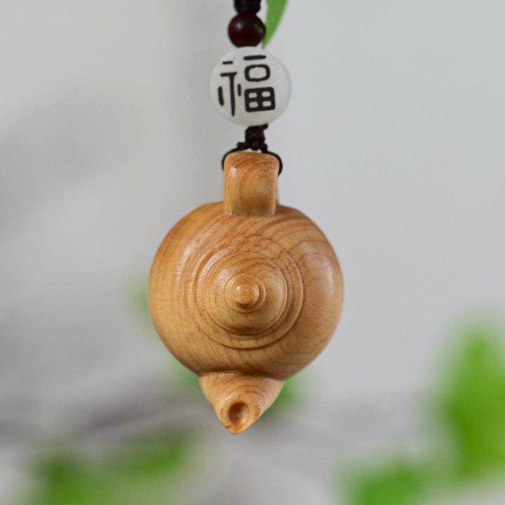 崖柏紫檀木把把壶麻将稳赢壶男女随身钥匙扣送礼手机挂链迷你茶壶