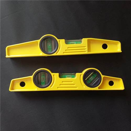 铸铝迷你水平尺 鱼雷 带磁 250mm 桥型可调平水尺 现货供应