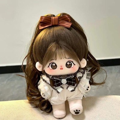 赵露思同款棉花娃娃便宜公仔女孩长发二十厘米的衣服可爱裸娃小晕