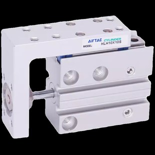 亚德客滑台HLH6/10X5X10X15X20X25X30X40X50X60S精密导轨小型气缸