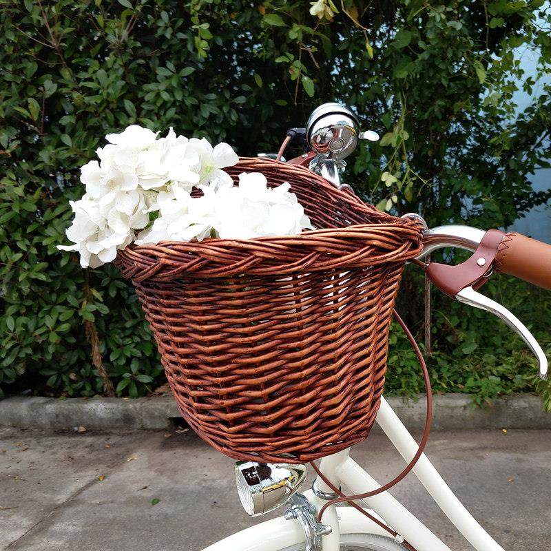 自行车前挂车筐复古单车车篮手工柳编藤编装饰艺术仿古前通用车篓,自行车/骑行装备/零配件,车篮/车筐,淘宝优惠券,粉丝福利购,淘宝优惠卷