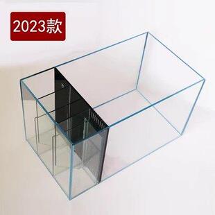 侧滤鱼缸 金晶超白玻璃 背滤鱼缸 大小型过滤长方形免换水鱼缸