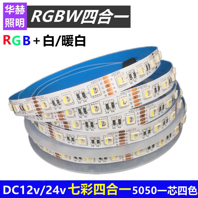 RGBW四合一led灯带七彩12v/24伏5050RGB+白光/暖白贴片RGBww软条