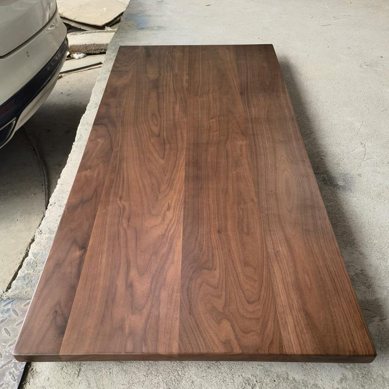 北美黑胡桃木书桌实木板隔板电脑白蜡木樱桃木餐桌升降桌面红橡木