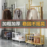 衣架落地立式衣帽架卧室可移动带轮家用客厅网红挂衣架轻奢晾衣架
