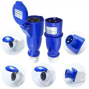 房车市电源插头插座 拖挂改装外接电源220V16A32A插头插座母头公