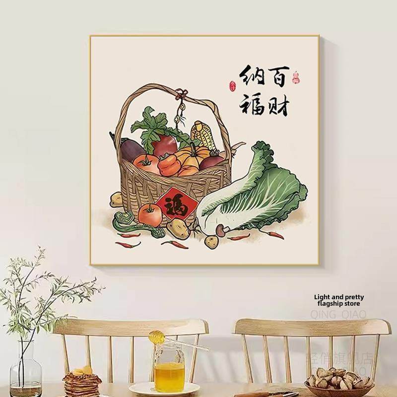 5D钻石画客厅2025全新全钻白菜百福餐厅砌体展示十字绣吸引财富和,居家布艺,钻石绣,淘宝优惠券,粉丝福利购,淘宝优惠卷