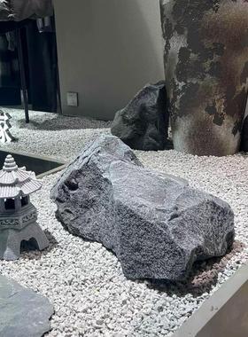 灰色仿真石头泡沫雕塑假山道具PU景观石庭院假石造景橱窗摆件