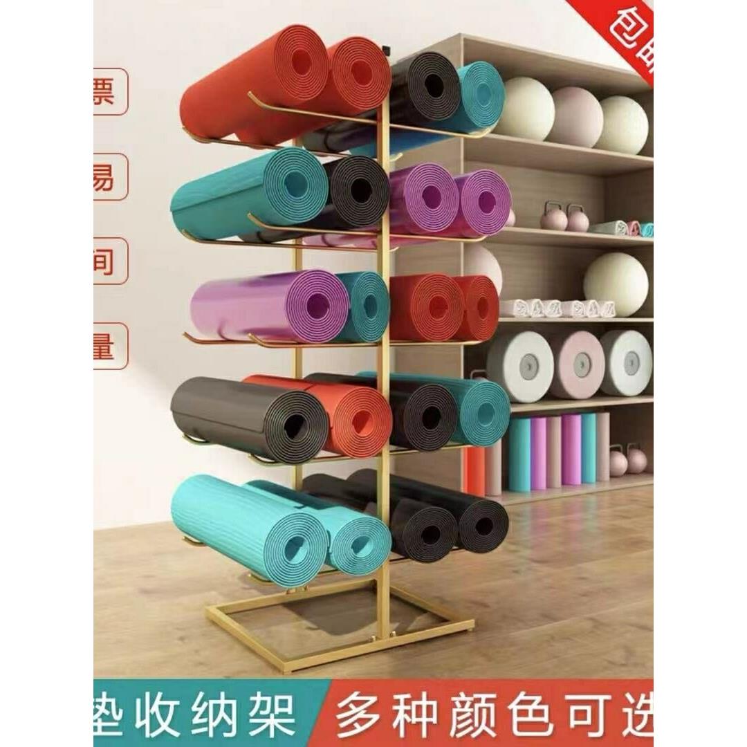 创意健身运动垫瑜伽垫收纳架泡沫轴器材可移动置物架家用