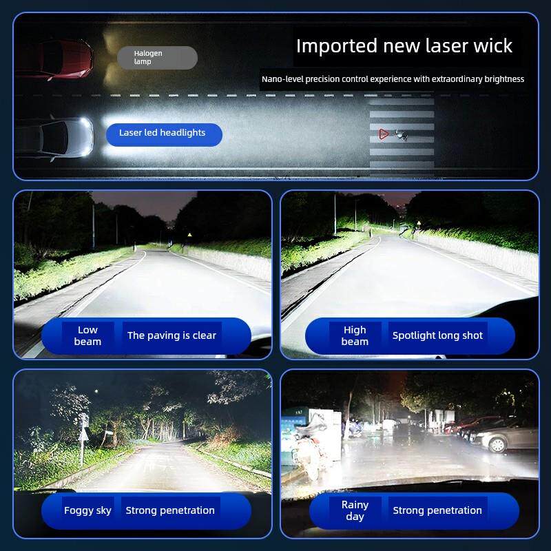 04-18款雪佛兰科鲁兹led大灯远近光一体H4H7改装激光透镜汽车灯泡