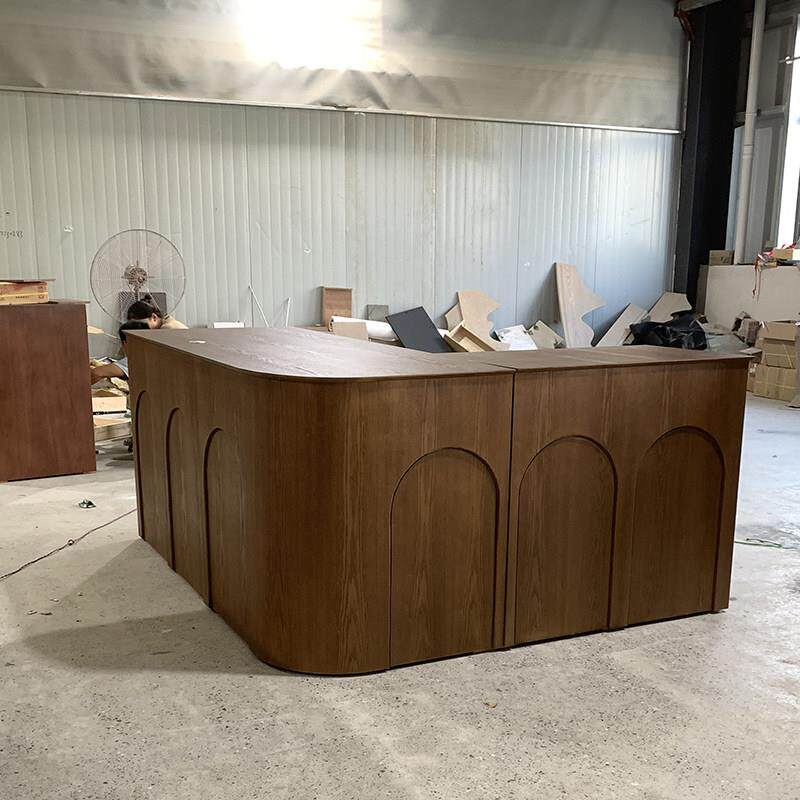 美容院服装店转角吧台收银台店铺小型柜台商用烤漆吧台桌前台定制