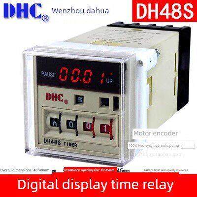 正品温州大华 DHC DH48S 数显时间继电器0.01S-99H99M通电延时1组