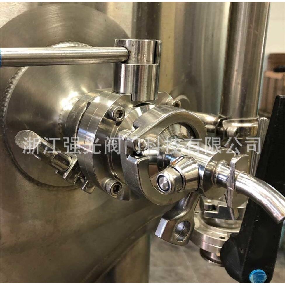 啤酒发酵罐,卫生级旋塞式啤酒取样阀,316不锈钢,快装,卡箍式