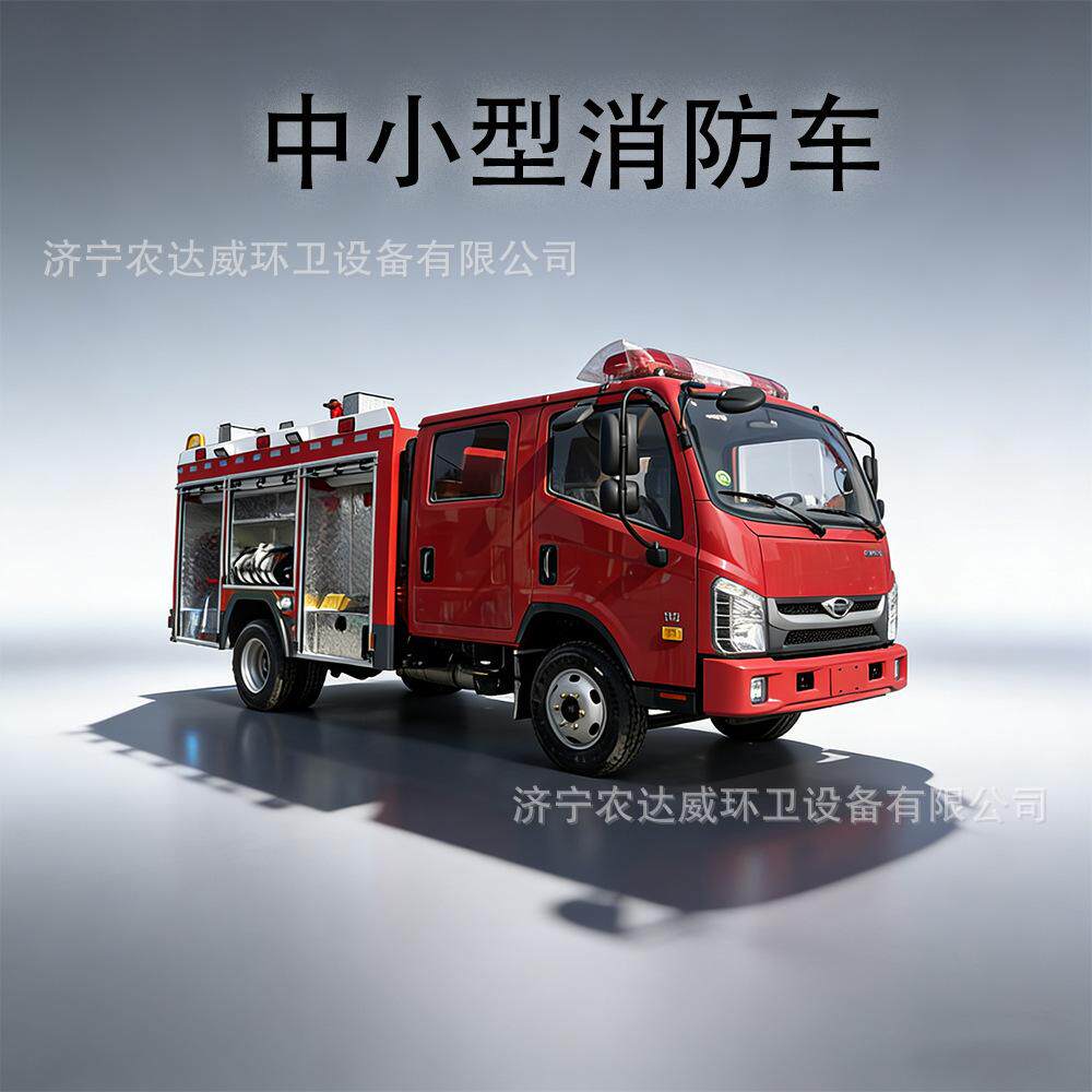 中小型柴油3吨消防车泡沫水罐两用林场巡逻双排五座高射程灭火车
