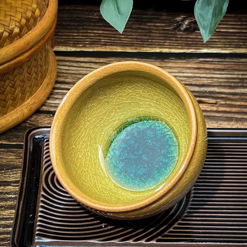 中式玉子冰裂纹建盏茶盏个人专用主人杯品茗杯陶瓷茶杯一口杯茶盏