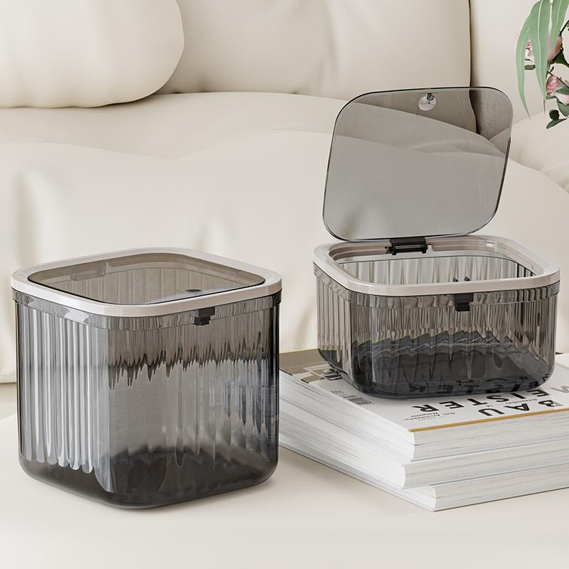 桌面垃圾桶家用厨房台面餐桌可爱小号卧室床头轻奢高颜值车载纸篓