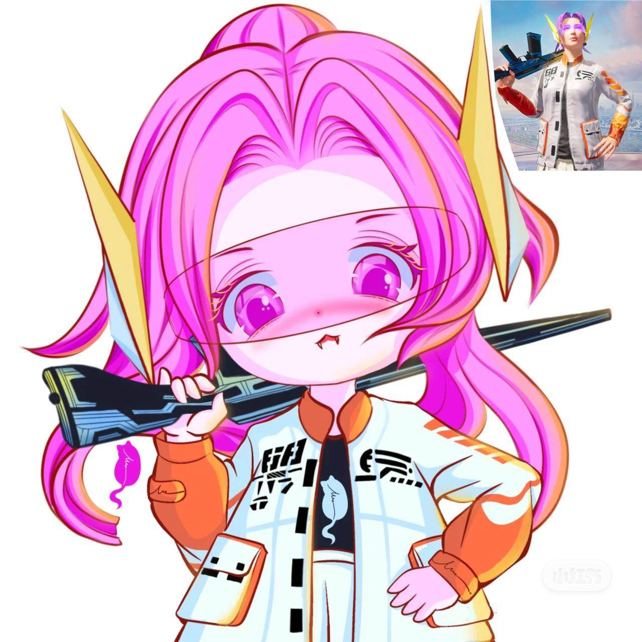 原创意Q版快手绘和平精英吃鸡微信约稿卡通动漫画头像设计定制作