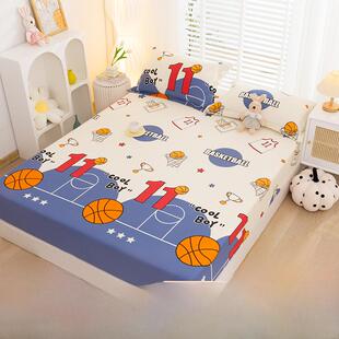 可爱儿童纯棉床单单件100全棉上下铺拼接床榻榻米1.5米薄棕垫床笠