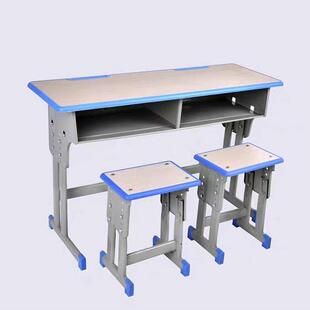 双人中小学生课桌椅套装书桌校园教室培训辅导班可升降书桌