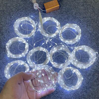 婚庆道具LED铜丝线灯串米粒灯婚礼创意灯背景星空吊顶铁丝网装饰