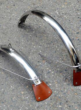 20寸406加厚304不锈钢大 行d10d7折叠车专用全包自行车挡泥板泥瓦