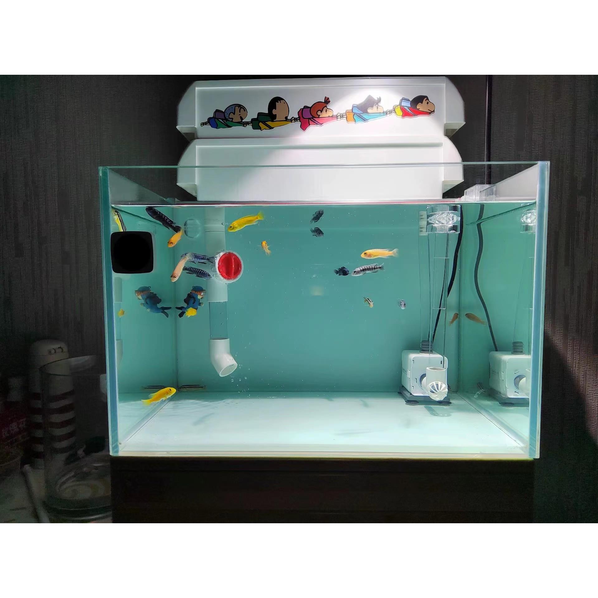 40-45鱼缸用DIY零件盒周转箱净水器多层滴流溢流上过滤盒鱼缸龟锦