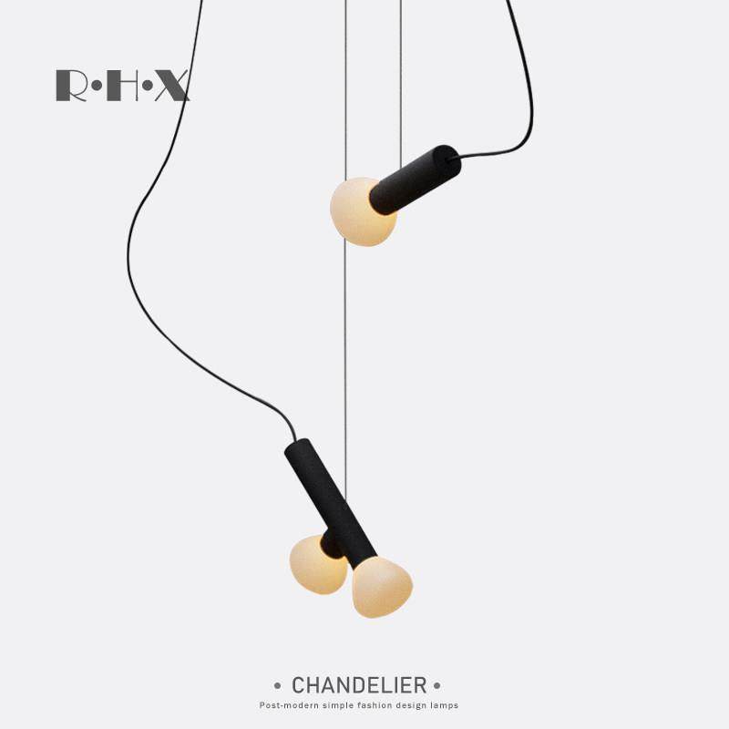 意大利设计师款床头吊灯高级感后现代餐桌吧台主卧室长线艺术灯具