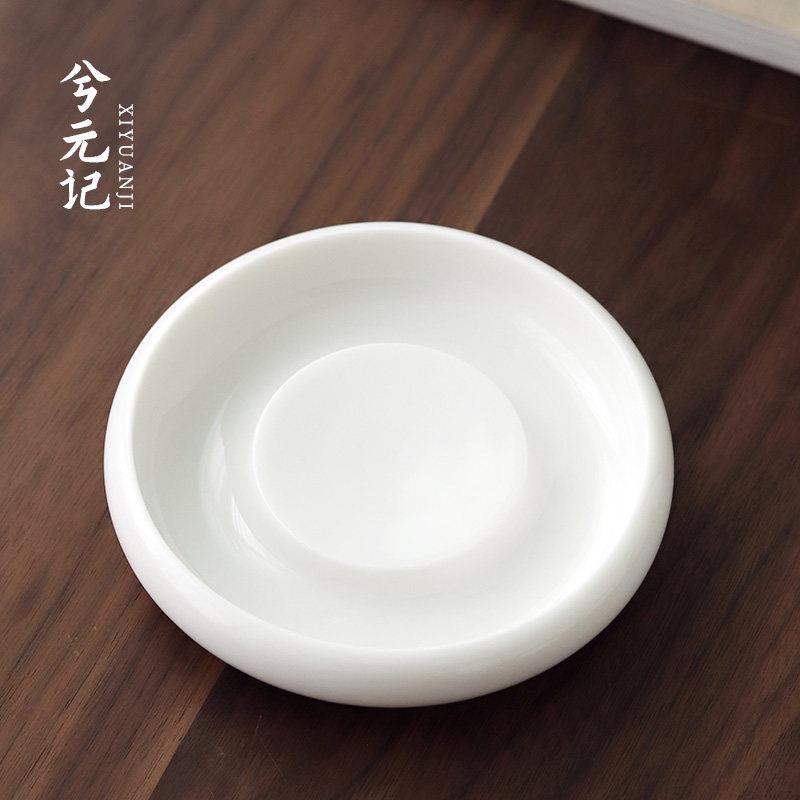 西元记羊脂玉白瓷壶承德化陶瓷茶壶手工艺品壶架紫砂壶茶具配件