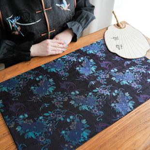 高端茶桌垫 38cm织锦缎面仿香云纱大号茶席手工中式 福璐 遇春秋66