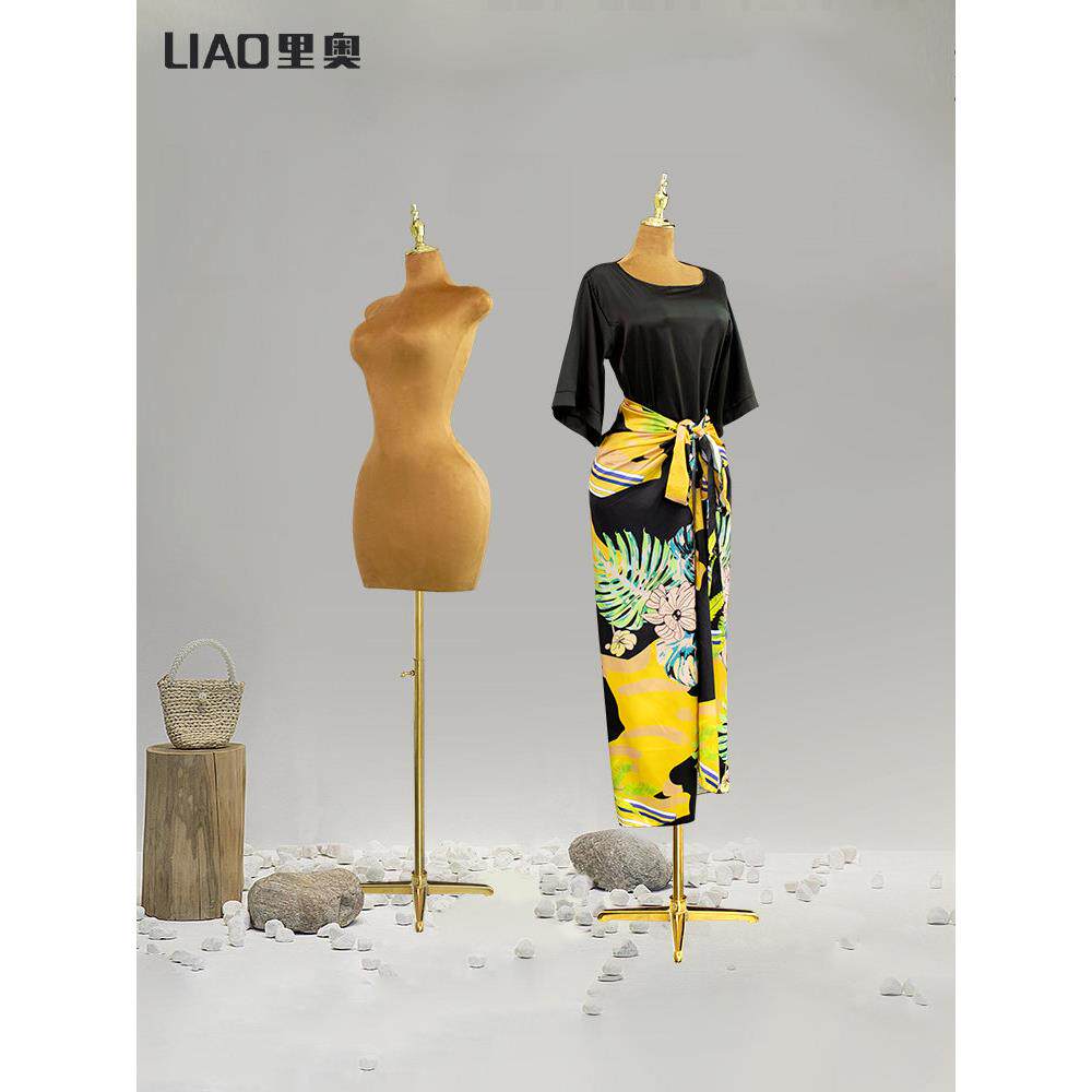 服装商店布料模型展示架半长女装出口大尺寸假人可以插入人体模型