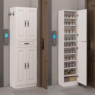 入户门鞋柜家用门口电梯口窄高立式楼道加高2m阳台窄款走廊收纳柜