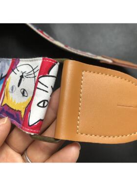 原创朋克风的猫FUNKY CAT通用吉他背带电贝司背带GUITAR STRAP