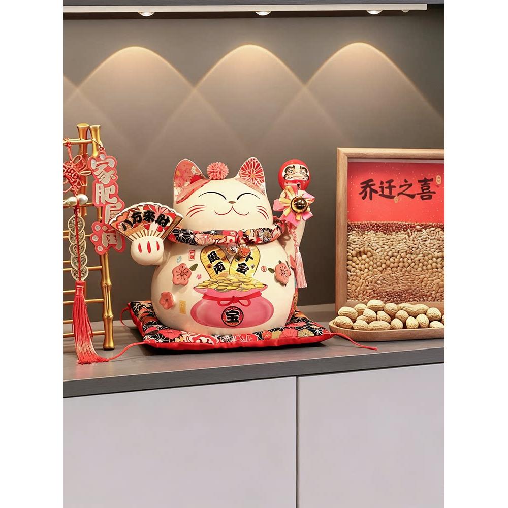 粉色招财猫新居乔迁礼品喜庆送礼摆件2025新款发财猫创意存钱罐