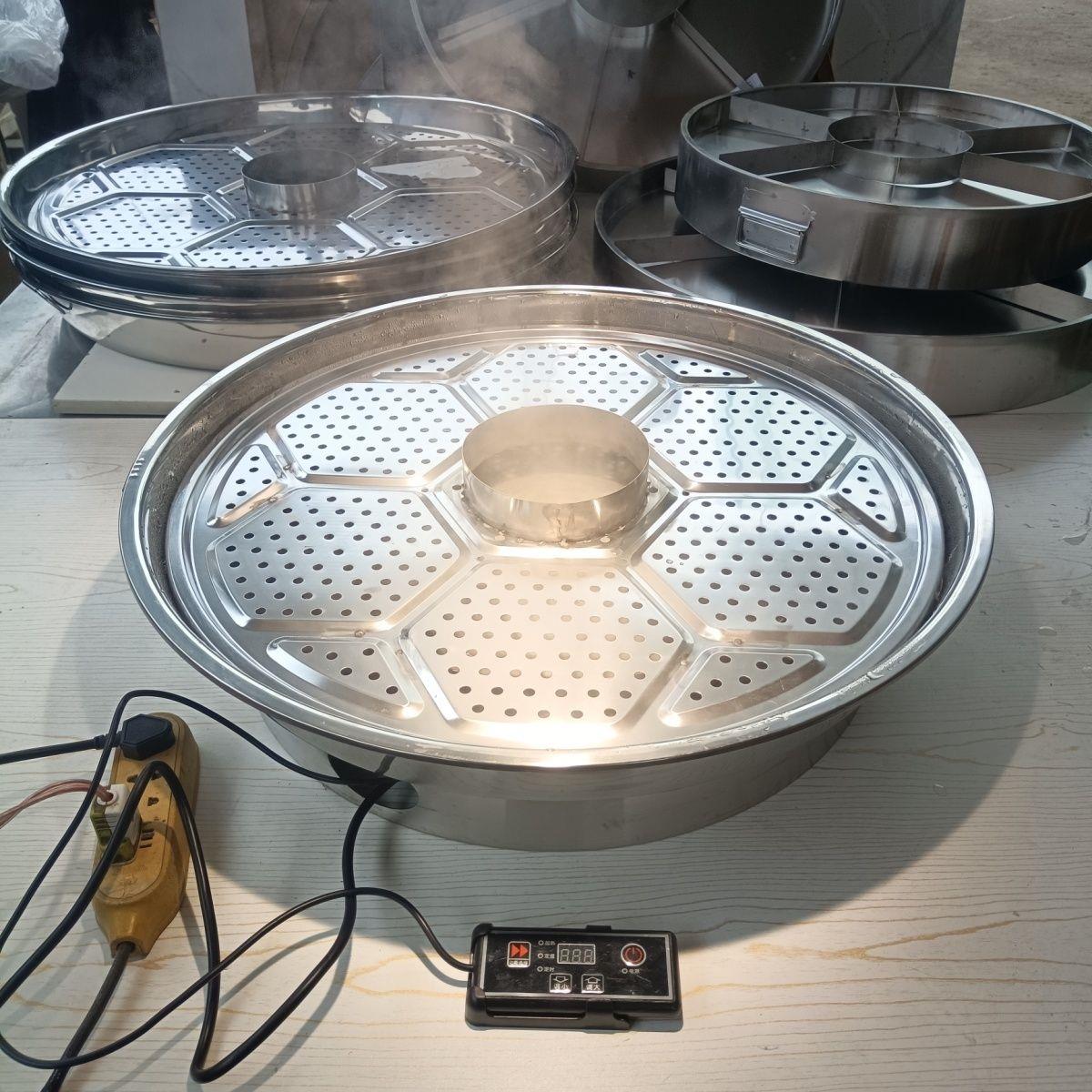 卤肉加热器商用款电磁炉可加热卤菜大托盘路边摊不锈钢卤菜大圆盘