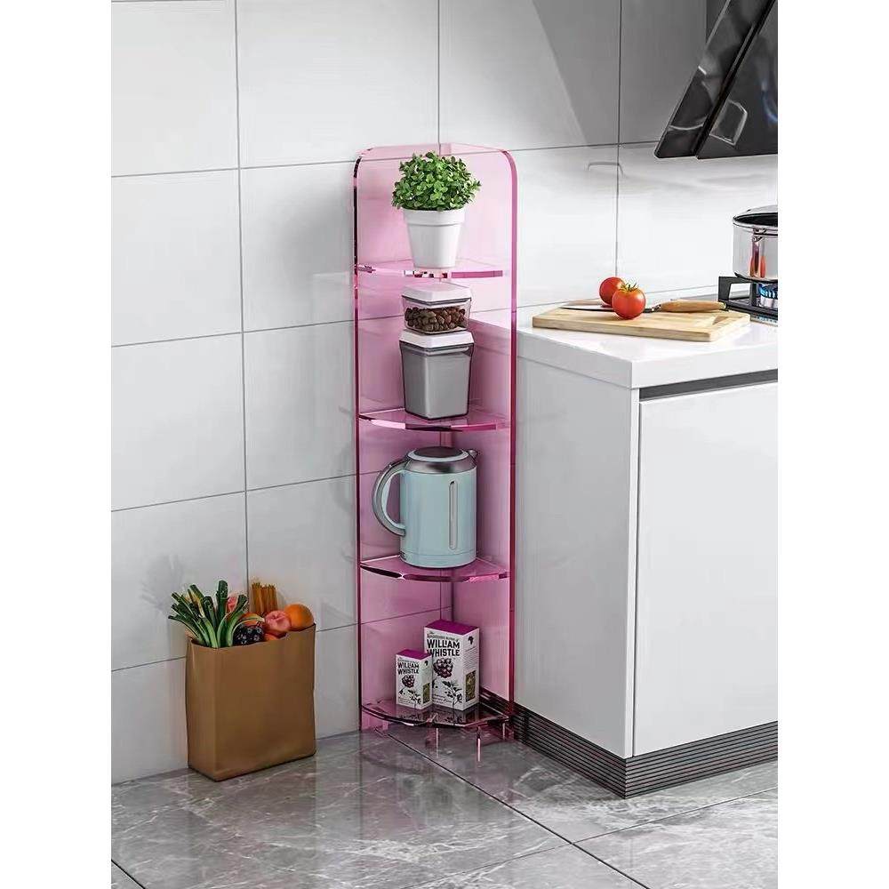 转角收纳柜亚克力化妆品落地置物架浴室夹缝三角多层网红储物架子,家庭/个人清洁工具,浴室角架/置物架,淘宝优惠券,粉丝福利购,淘宝优惠卷