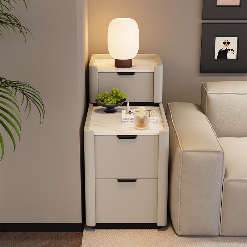 客厅沙发边柜小型实木可移动茶几高级极窄侧边小边几迷你柜置物架