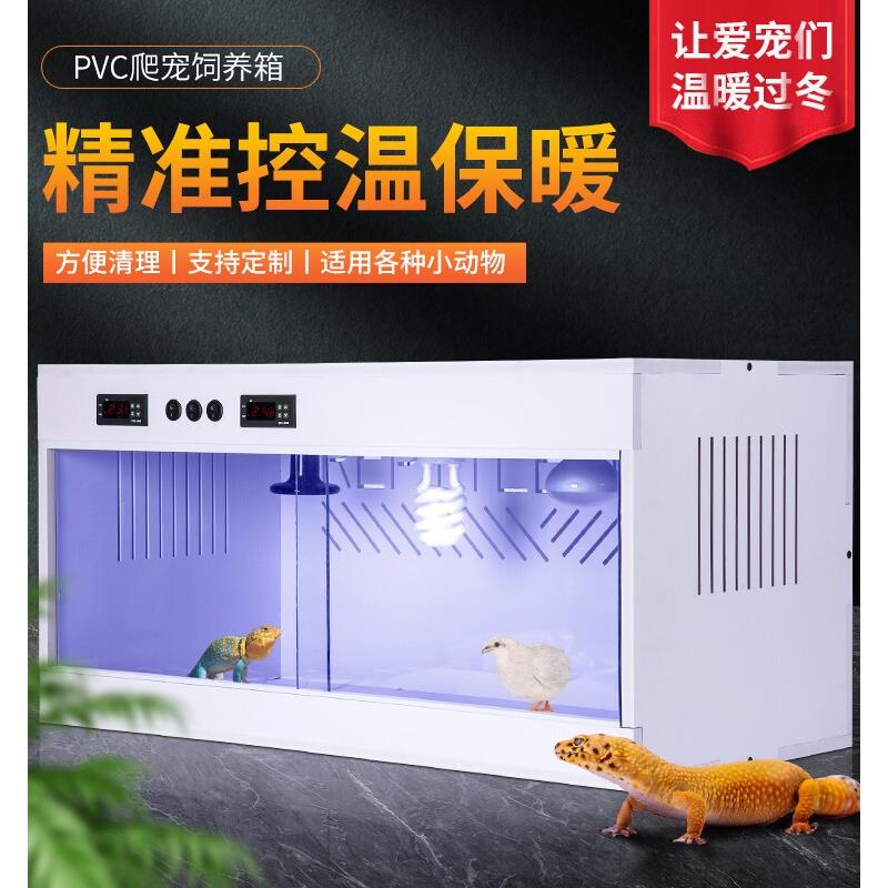 PVC爬宠鬃狮蜥芦丁鸡饲养箱保温恒温加热智能暖蓝舌蜴蛇乌龟异虫