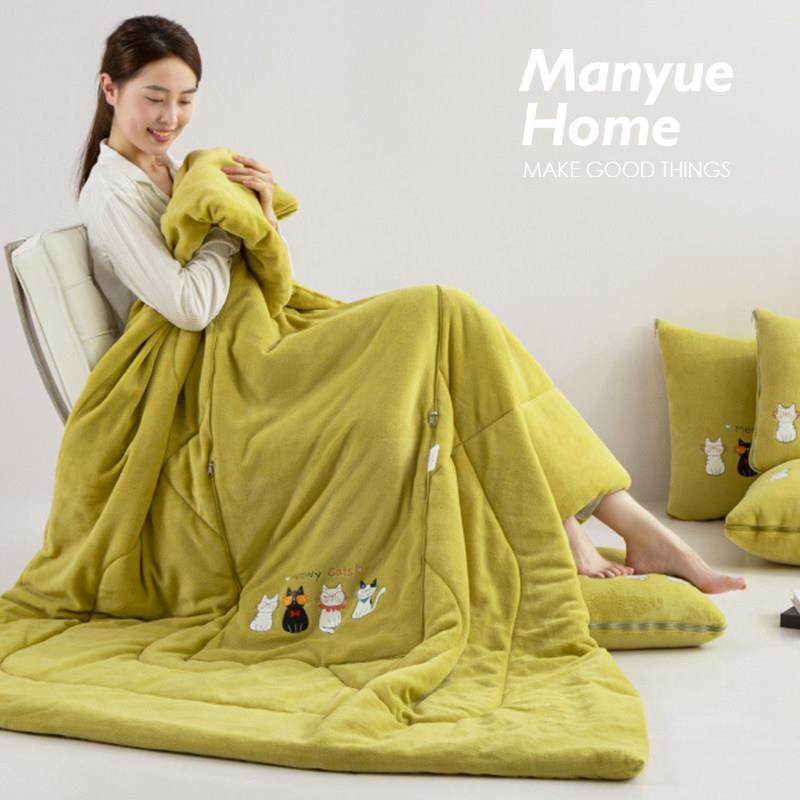 蔓越家 卡通ins风多功能抱枕被办公室沙发抱枕毯子卧室床上盖被,居家布艺,抱枕被,淘宝优惠券,粉丝福利购,淘宝优惠卷