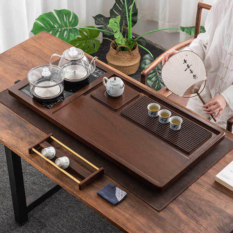 实木茶盘一体式2025新款全自动底部上水壶烧水壶家用泡泡茶炉茶台