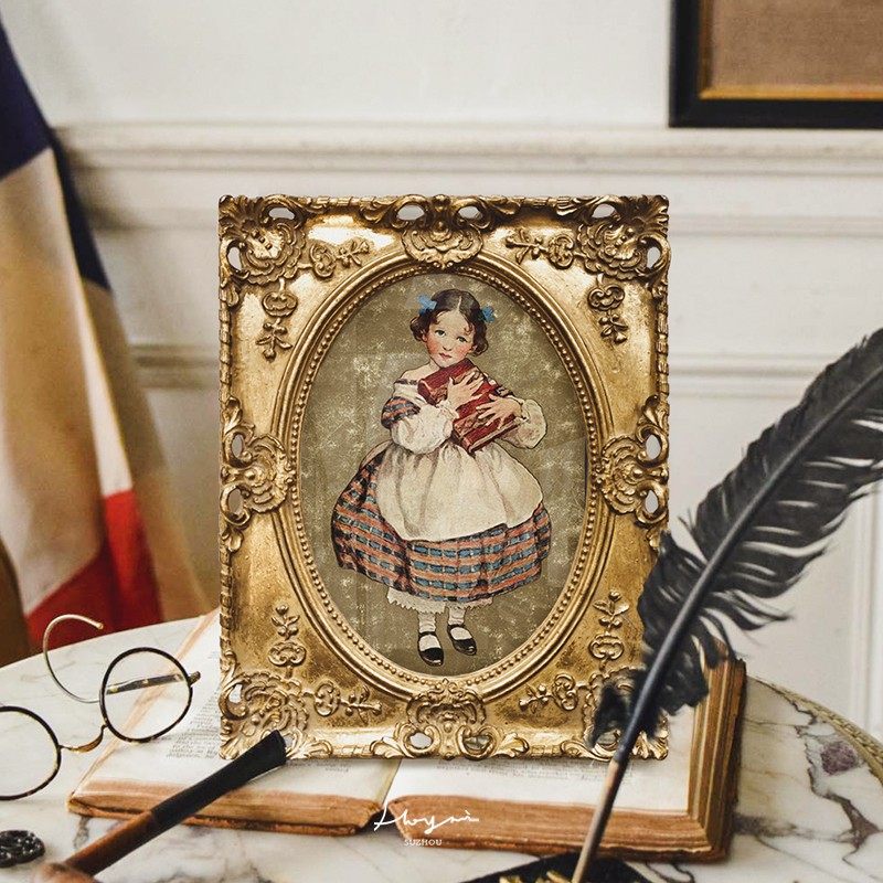 画谜法式小框组合装饰画客厅背景墙挂画复古小众艺术美式人物壁画,家居饰品,现代装饰画,淘宝优惠券,粉丝福利购,淘宝优惠卷