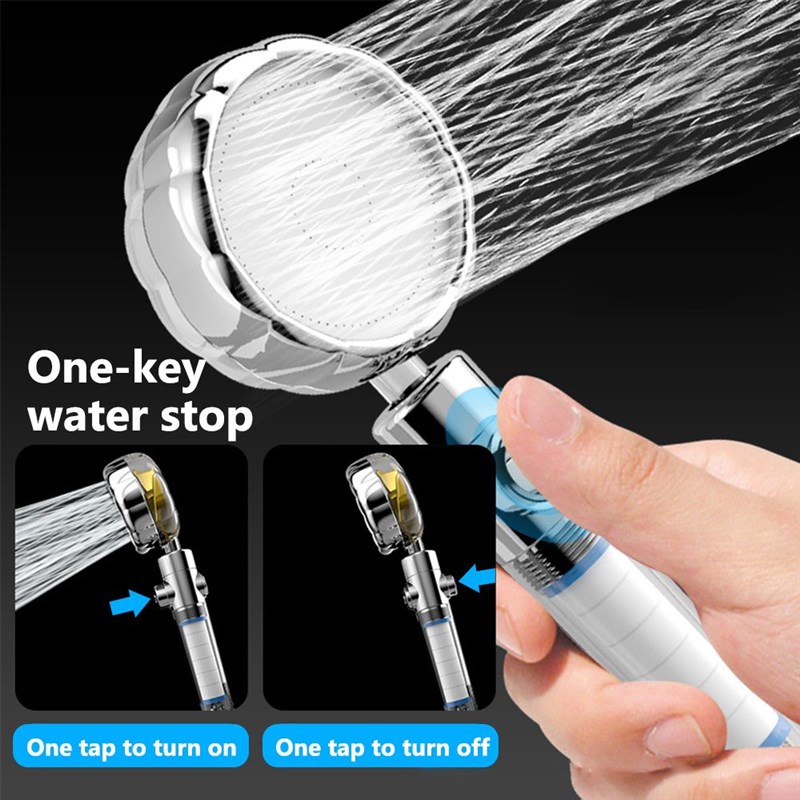 360 Degree Rotation Propeller Shower Head High Preassure Tur