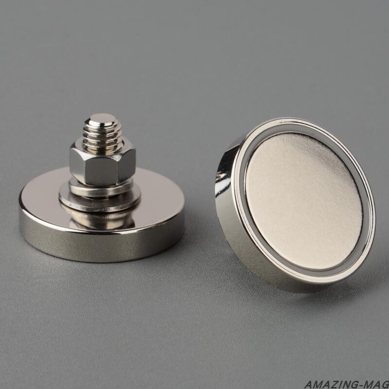 传感器相机云台强磁磁座吸盘 射灯D1/4-20 外螺纹6毫米强磁磁铁