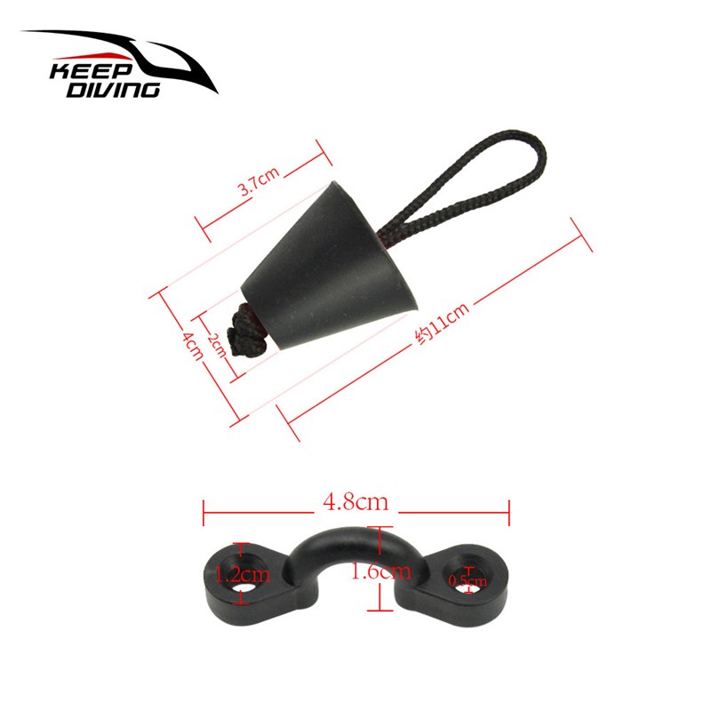 皮划艇独木舟硅胶挡水防水塞带螺丝甲板固定C形驼峰扣套装KK-T18