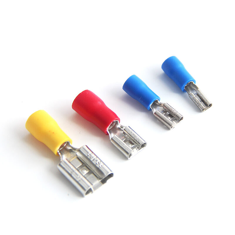 FDD母预绝缘接头系列冷压端子插簧接头冷压接线端子铜鼻线耳黄铜2