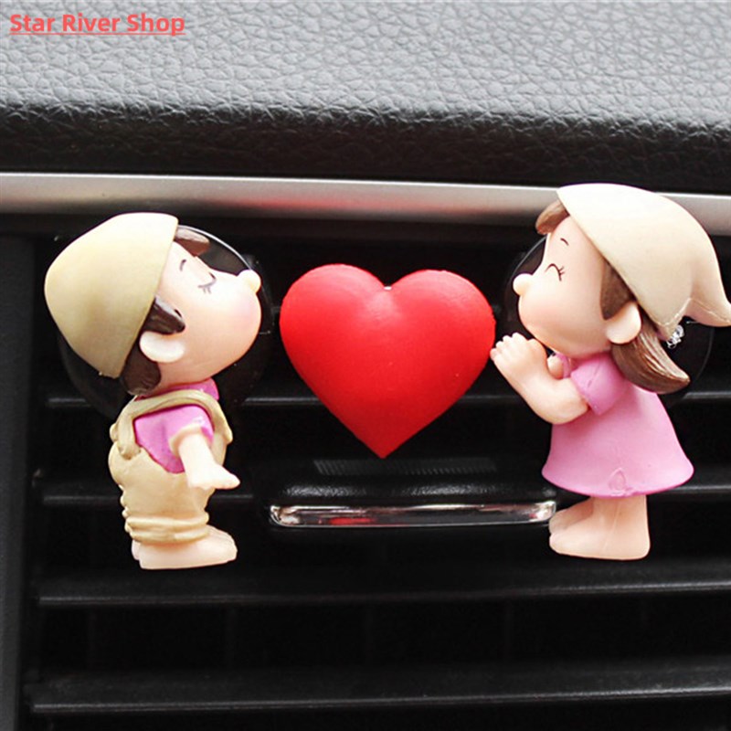 New Style Wholesale Lovely Couple Girl Boy Car Air Vent Fres