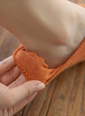 5pair Women Invisible Boat Socks Summer Mujer Silicone Non-s