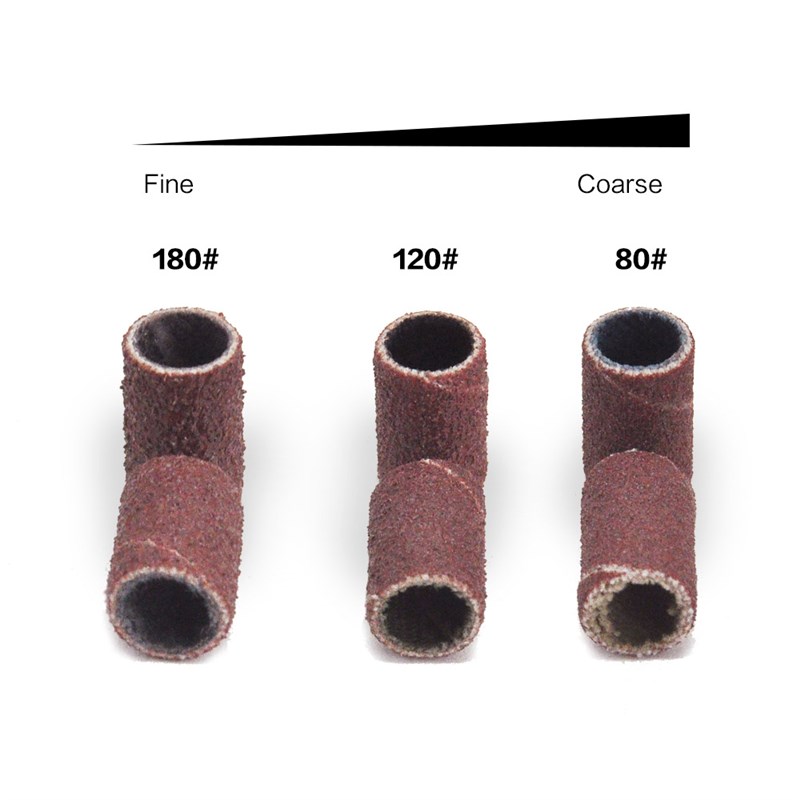 100/50pc Sanding Cap Bands For Electric Manicure Machine 180